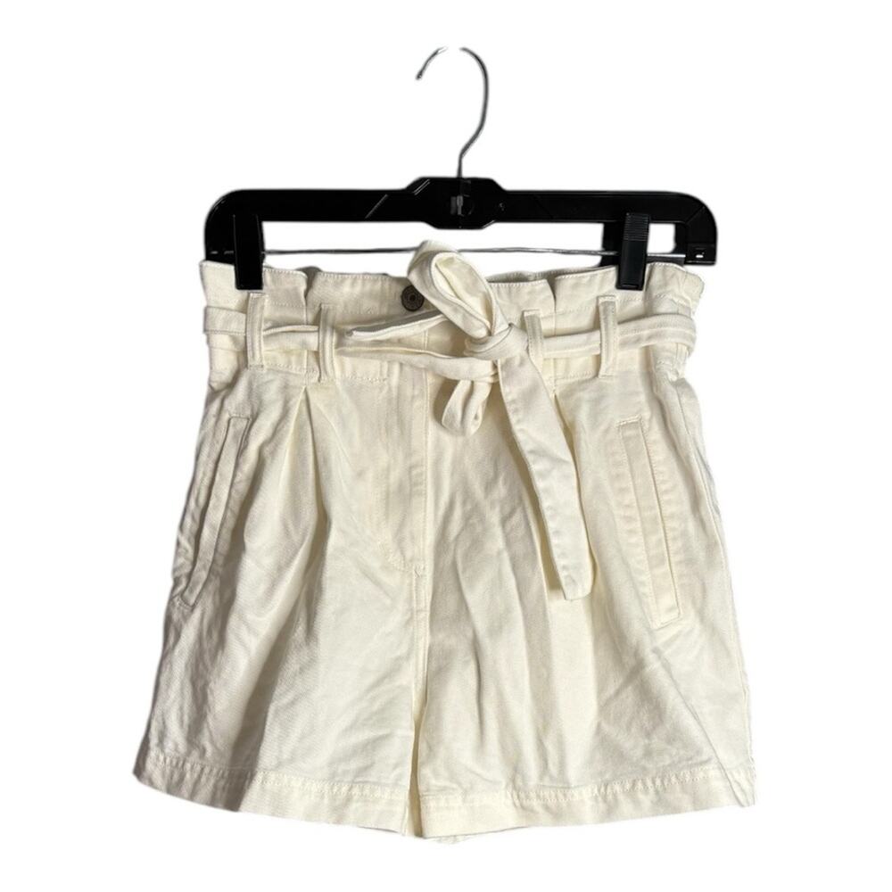 Rails White High Waisted Paperbag Shorts Small